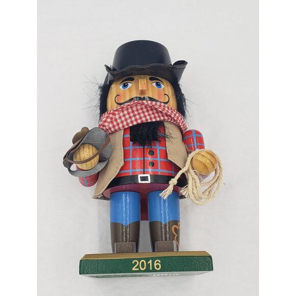 Nutcracker Cowboy Rancher Western Cowboy Hat Lasso Rope Trimmery Size 7" Tall - Picture 8 of 12